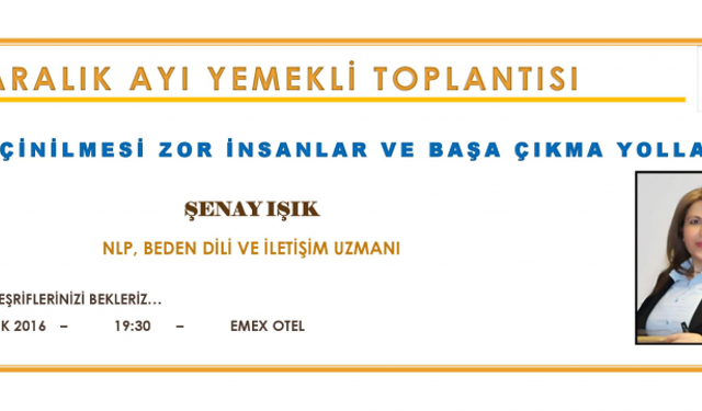NLP, Beden Dili ve İletişim Uzmanı Şenay Işık  konuğumuz